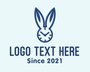 Time - Blue Rabbit Time logo design