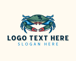 Map - Maryland Crab Crustacean logo design