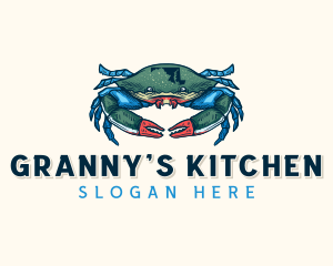 Maryland Crab Crustacean logo design