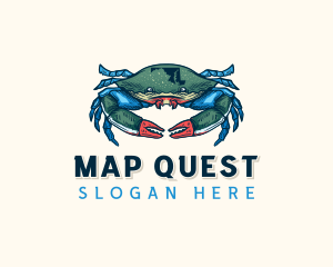 Maryland Crab Crustacean logo design