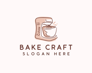 Baker Pastry Stand Mixer logo design