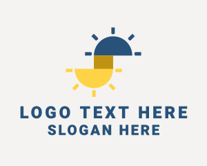 Solar Power Letter S logo design