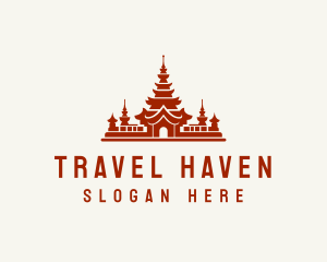 Destination - Asian Pagoda Destination logo design