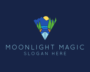 Nighttime - Lake Night Camp logo design
