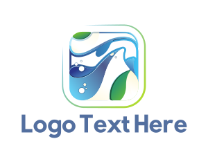 Ocean - Nature Water Waves logo design