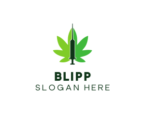 Oil - Cannabis Medical Syringe logo design
