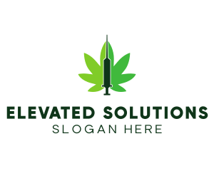 High - Cannabis Medical Syringe logo design