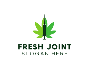 Joint - Cannabis Medical Syringe logo design