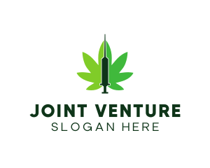 Joint - Cannabis Medical Syringe logo design