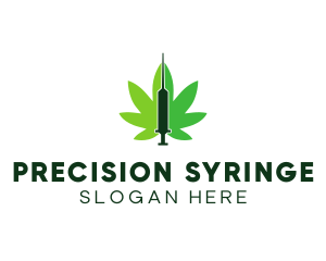 Syringe - Cannabis Medical Syringe logo design