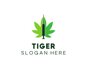 Cbd - Cannabis Medical Syringe logo design