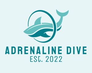 Shark Wildlife Diving  logo design