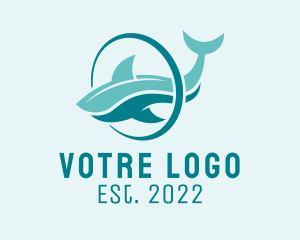 Surf - Shark Wildlife Diving logo design