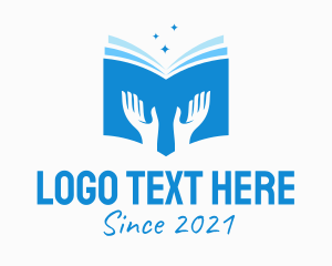 School - Sparkle Blue Handbook logo design