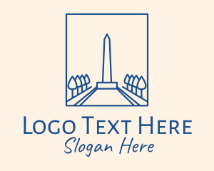 Stroke - Washington USA Monument Obelisk logo design