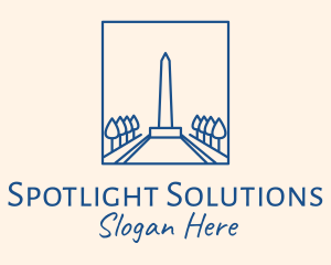 Washington USA Monument Obelisk logo design