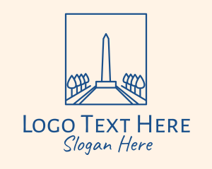 Washington USA Monument Obelisk Logo