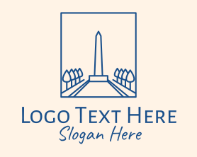 Travel Agent - Washington USA Monument Obelisk logo design