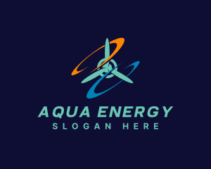 Turbine Propeller Energy logo design