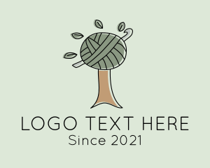 Knitter - Tree Crochet Handicraft logo design