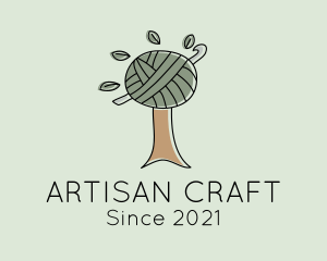 Tree Crochet Handicraft logo design