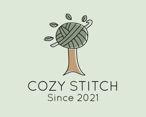 Knitwork - Tree Crochet Handicraft logo design