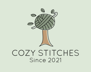 Crochet - Tree Crochet Handicraft logo design