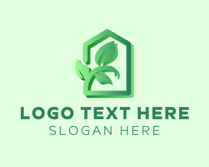 Vegan - Leaf Green House logo design
