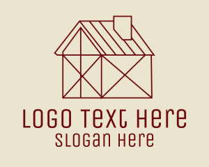 Town - Minimalist Barn House logo design