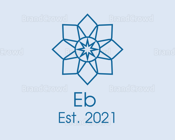 Blue Star Flower Logo