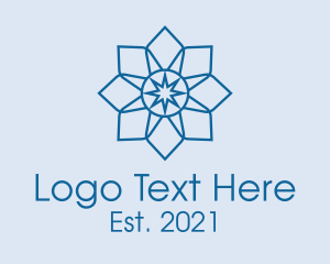 Star - Blue Star Flower logo design