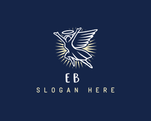 Spiritual - Religious Angel Wings logo design