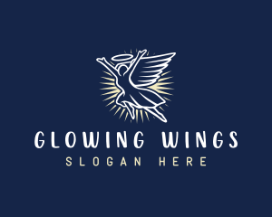 Religious Angel Wings logo design