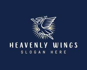 Religious Angel Wings logo design