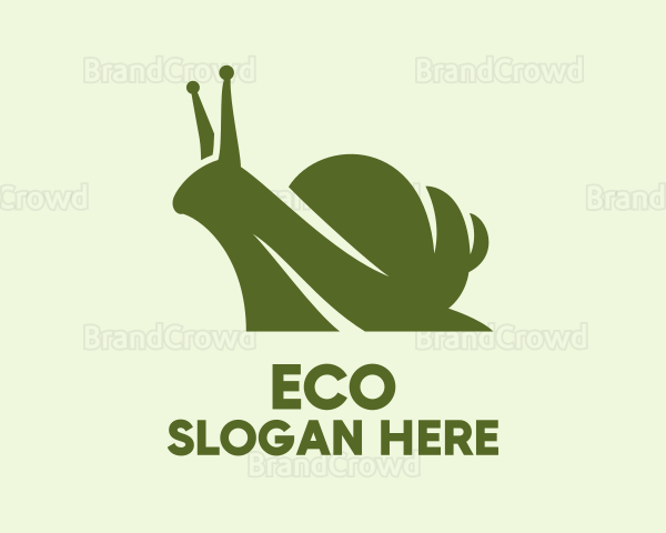 Green Silhouette Snail Logo