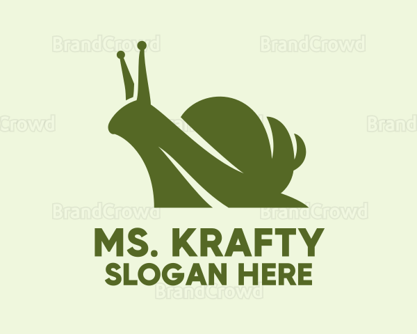 Green Silhouette Snail Logo