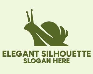 Silhouette - Green Silhouette Snail logo design