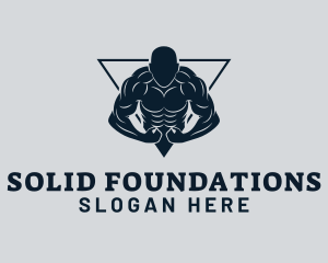 Bodybuilder Fitness Gym Logo