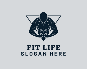 Bodybuilder Fitness Gym logo design