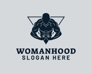 Muscular - Bodybuilder Fitness Gym logo design