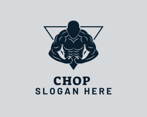 Physical Training - Bodybuilder Fitness Gym logo design