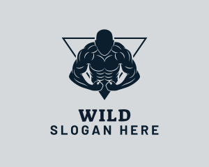 Trainer - Bodybuilder Fitness Gym logo design