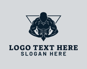 Bodybuilder Fitness Gym Logo