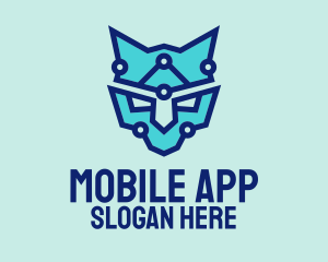 Fierce - Digital Blue Panther logo design