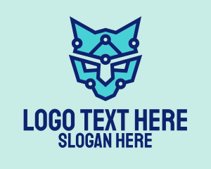 High Technology - Digital Blue Panther logo design