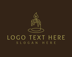 Religious - Fire Candle Wax logo design