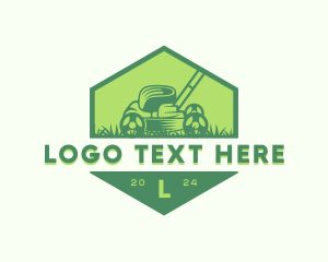 Backyard - Landscaping Lawn Mower logo design