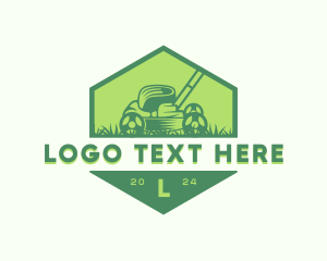 Landscaping Lawn Mower Logo