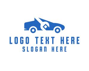 Wrench - Blue Wrench Car logo design