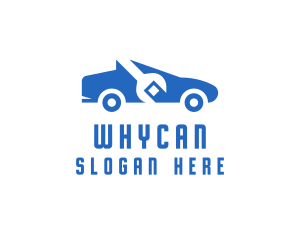Sedan - Blue Wrench Car logo design